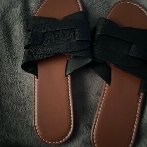 Women's Black Slide Sandals